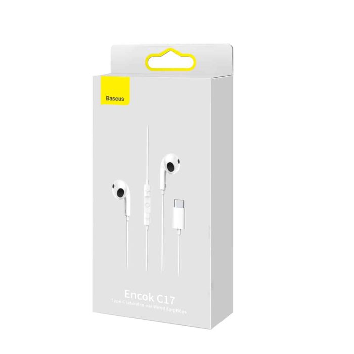 Навушники дротові Baseus Encok C17 (3.5mm) White (NGCR010002)