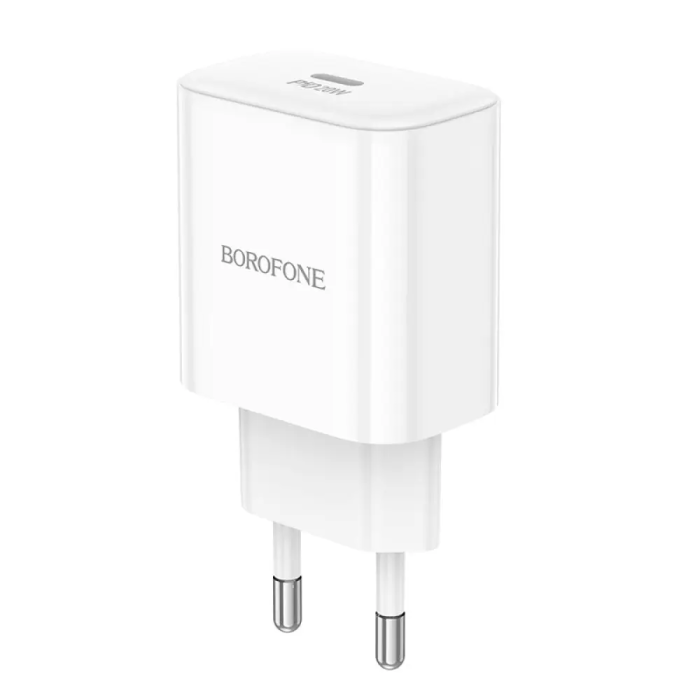 Мережевий зарядний пристрій BOROFONE BA81A single port PD20W charger(EU) White (6941991108181)