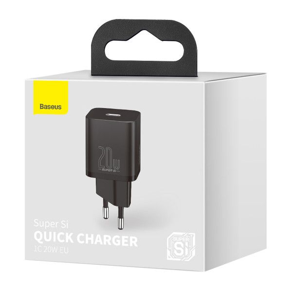 Мережевий зарядний пристрій Baseus Super Si Quick Charger 1C 20W EU Black (CCSUP-B01)