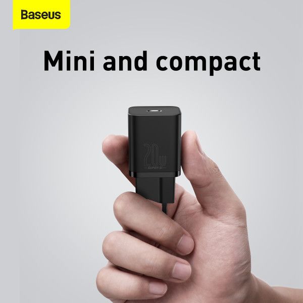 Мережевий зарядний пристрій Baseus Super Si Quick Charger 1C 20W EU Black (CCSUP-B01)