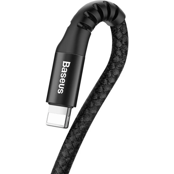 Кабель Baseus Fish eye Spring Data Cable Lightning 1m Black (CALSR-01)