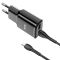Мережевий зарядний пристрій з кабелем HOCO C88A Star round dual port charger set(Micro) 12W Black (6931474749529)