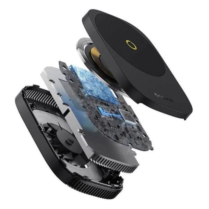Бездротовий зарядний пристрій з кулером для мобільного Baseus MagPro II Series Ultra-Thin Magnetic Phone Cooler (Basic Edition) Cosmic Black (B10572900121-01)