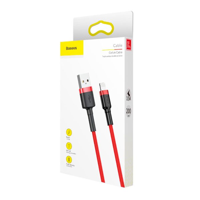 Кабель Baseus Cafule Cable USB For Lightning 1.5A 2m Red+Red (CALKLF-C09)