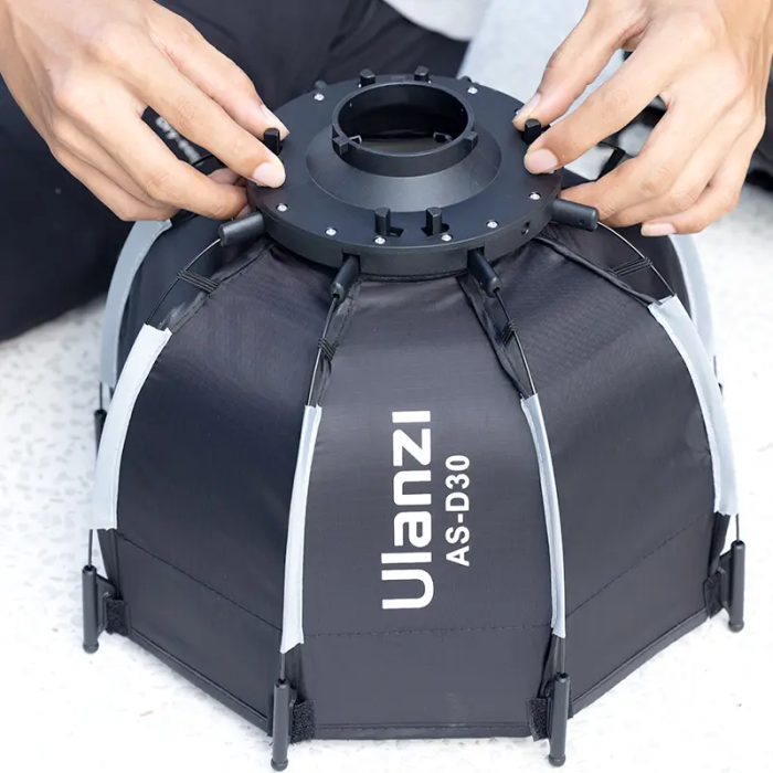 Софтбокс Ulanzi AS-D30 Octagonal Softbox, 30cm, Mini Bowens Mount and Grid (UV-L083GBB1 AS-D30) (L083GBB1)