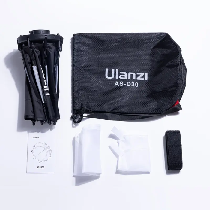 Софтбокс Ulanzi AS-D30 Octagonal Softbox, 30cm, Mini Bowens Mount and Grid (UV-L083GBB1 AS-D30) (L083GBB1)