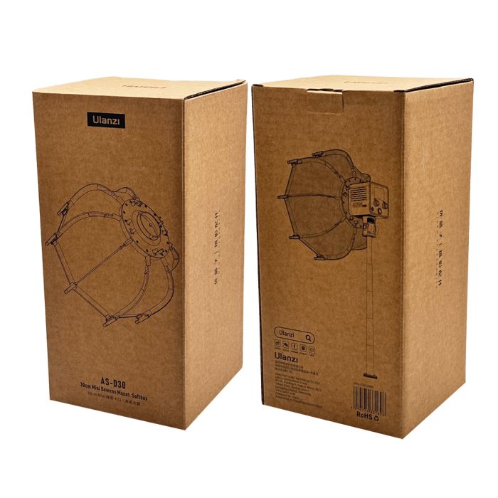 Софтбокс Ulanzi AS-D30 Octagonal Softbox, 30cm, Mini Bowens Mount and Grid (UV-L083GBB1 AS-D30) (L083GBB1)