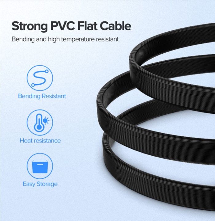 Кабель UGREEN US217 SATA 3 Data Cable 0.5m (Black)(UGR-30796) (UGR-30796)