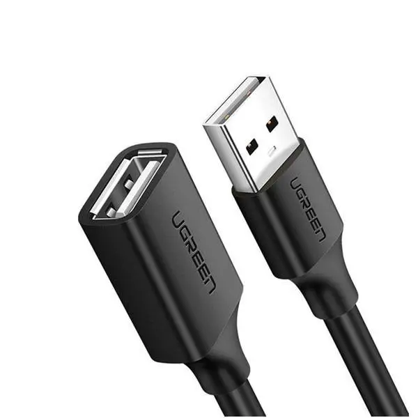 Кабель UGREEN US103 USB 2.0 A Male to A Female Cable 2m (Black)(UGR-10316) (UGR-10316)