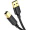 Кабель UGREEN US135 USB 2.0 AM to BM Print Cable 1.5m (Black)(UGR-10350) (UGR-10350)