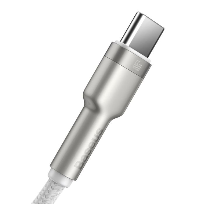 Кабель Baseus Cafule Series Metal Data Cable USB to Type-C 66W 1m White (CAKF000102)