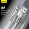 Кабель Baseus Cafule Series Metal Data Cable USB to Type-C 66W 1m White (CAKF000102)