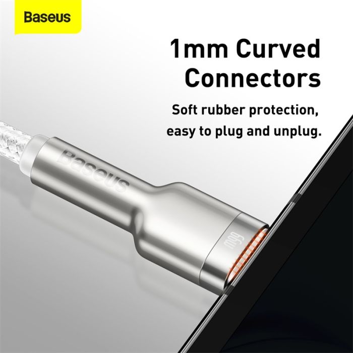 Кабель Baseus Cafule Series Metal Data Cable USB to Type-C 66W 1m White (CAKF000102)