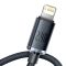 Кабель Baseus Crystal Shine Series Fast Charging Data Cable USB to iP 2.4A 2m Black (CAJY000101)