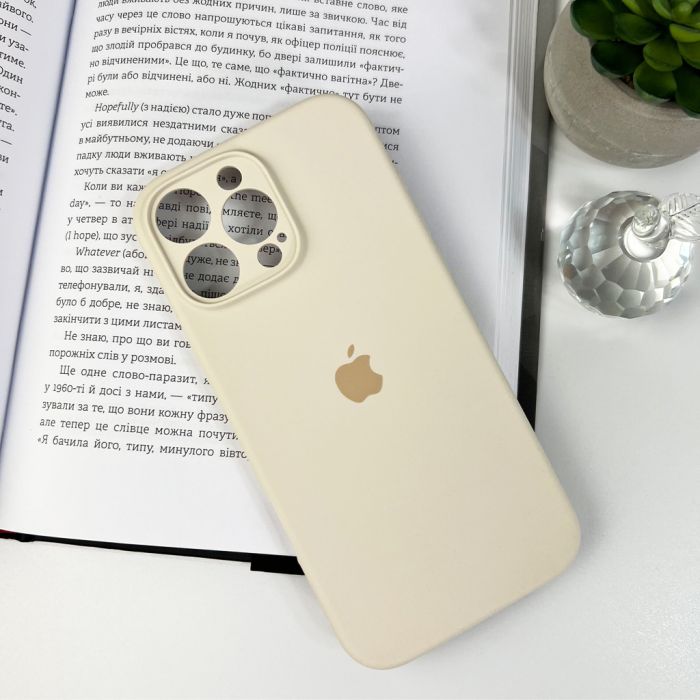 Чохол для смартфона Silicone Full Case AA Camera Protect for Apple iPhone 16 Pro 9,Antique White (FullAAi16P-9)