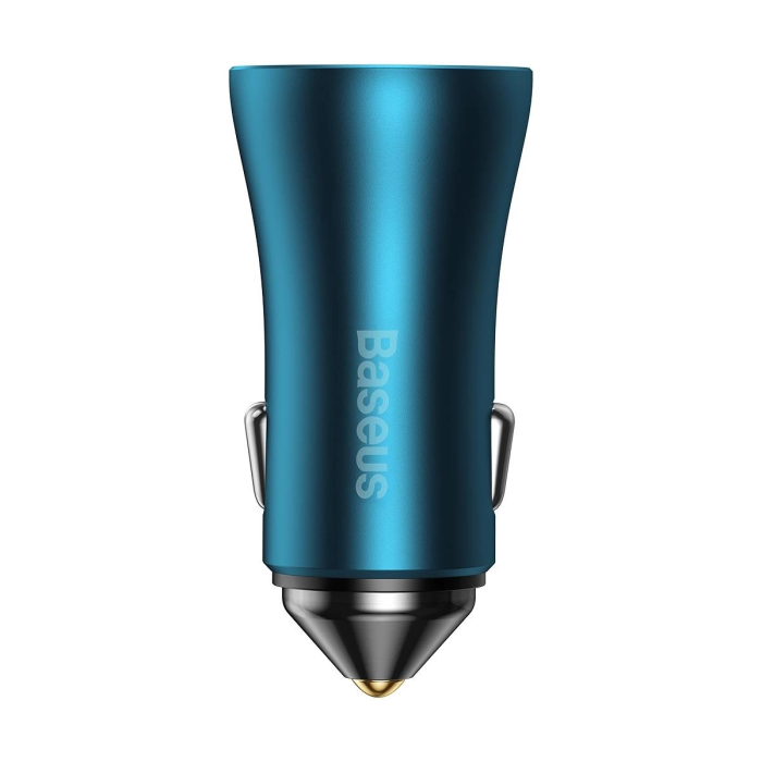 Автомобільний зарядний пристрій Baseus Golden Contactor Pro Dual Fast Charger Car Charger C+C 40W Blue (CGJP000003)