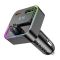 АЗП з FM-модулятором HOCO E81 Fantasy PD30W+QC3.0 car BT FM transmitter Black (6942007612296)