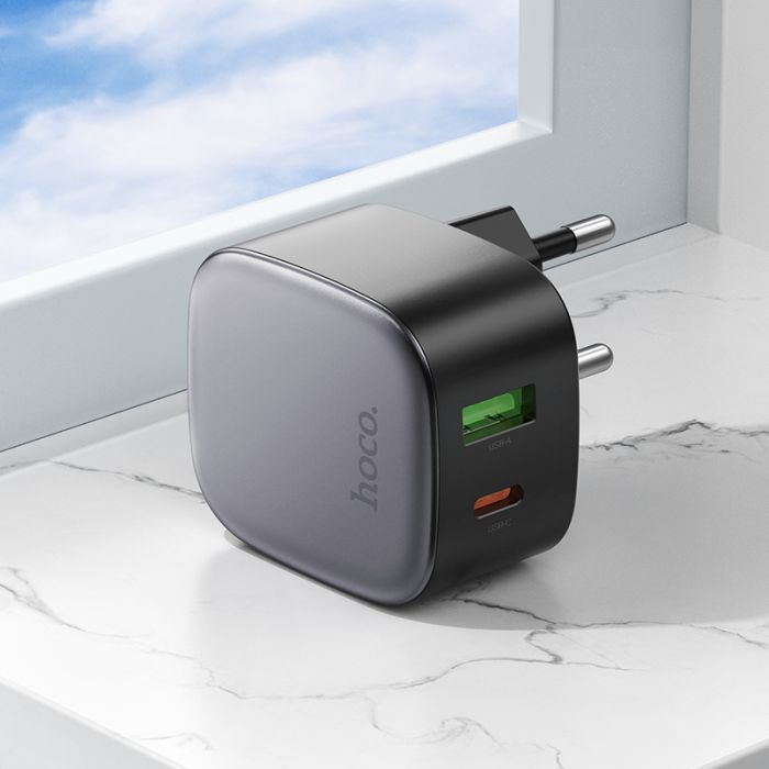 Мережевий зарядний пристрій HOCO CS32A Rise PD20W+QC3.0 charger Black (6942007617451)