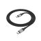 Кабель HOCO X102 Type-C to Type-C 3A, 1m, nylon, aluminum connectors, Black (6942007608787)