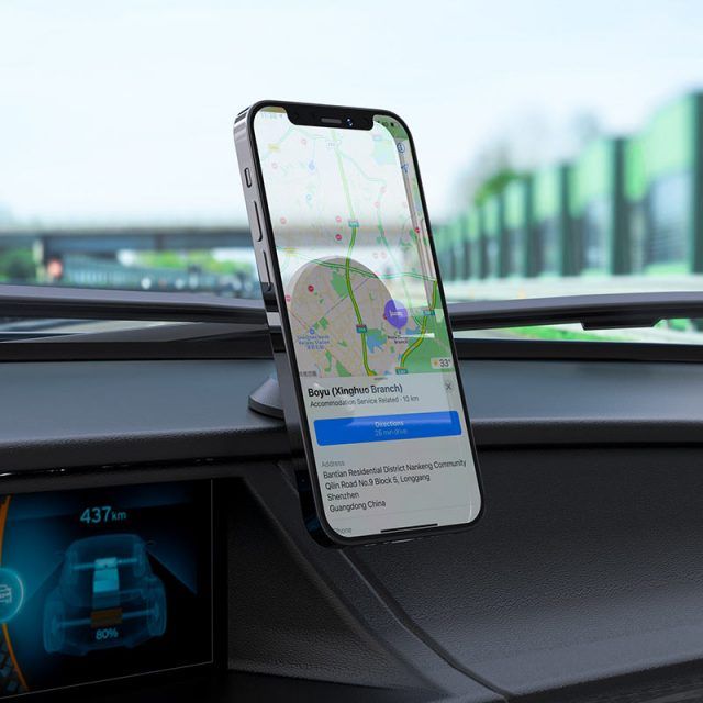 Автотримач для телефона HOCO CA79 Ligue central console magnetic car holder Black (6931474743862)