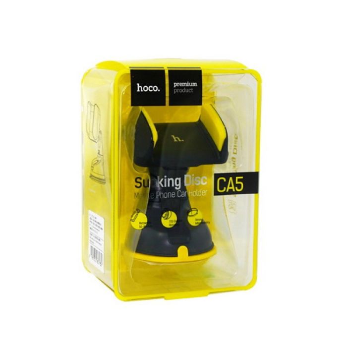 Автотримач для телефона HOCO CA5 Suction vehicle Holder Yellow (6957531031758)