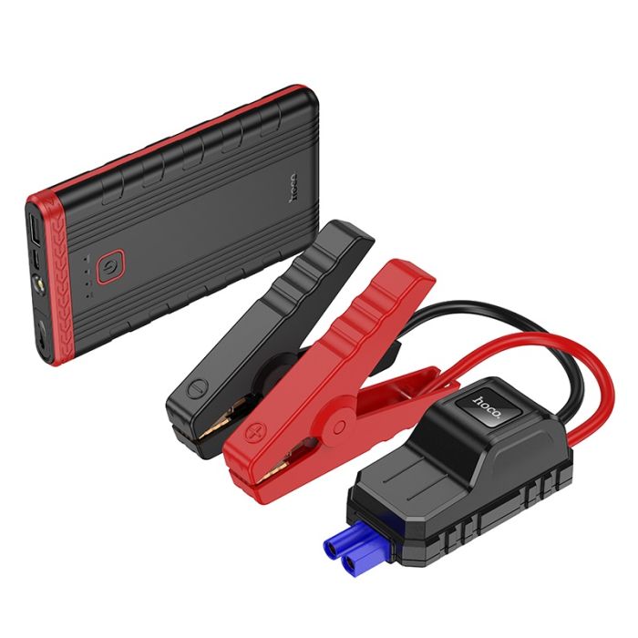 Автомобільний пуско-зарядний пристрій HOCO QS5 Refined intelligent emergency start-up power bank (6000mAh) Black (6942007643689)