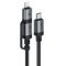 Кабель ACEFAST C20-01 USB-C to USB-C / Lightning aluminum alloy connectors charging data cable Black (6974316283768)