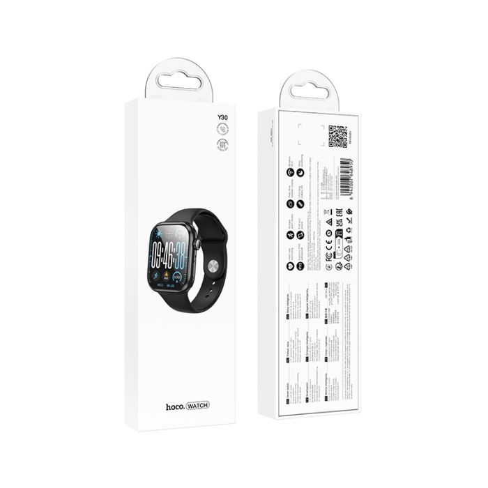 Смарт-годинник HOCO Y30 50mm. 230 mAh. IP67 Smart sports watch(call version) Black (6942007648950)