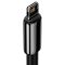 Кабель Baseus Tungsten Gold Fast Charging Data Cable USB to iP 2.4A 1m Black (CALWJ-01)
