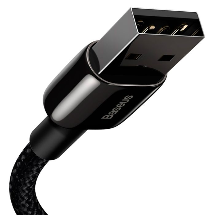 Кабель Baseus Tungsten Gold Fast Charging Data Cable USB to iP 2.4A 1m Black (CALWJ-01)