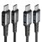 Кабель ACEFAST C1-03 Type-C to Type-C 3A, 1.2m, nylon, aluminum connectors, Black (6974316280521)