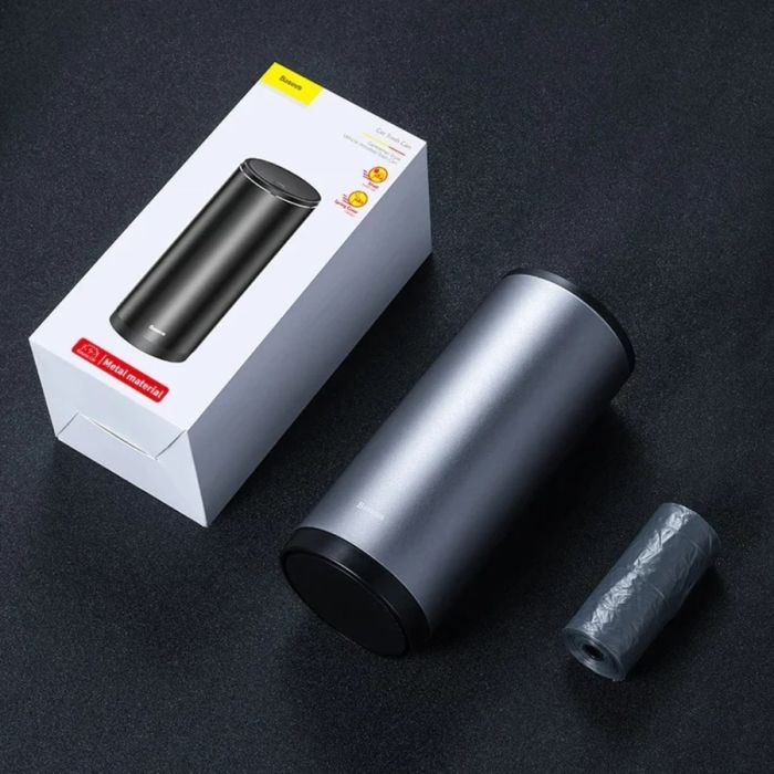 Автомобільний сміттєвий контейнер Baseus Gentleman Style Vehicle-mounted Trash Can（Bag1 roll/30）Black (CRLJT-01)