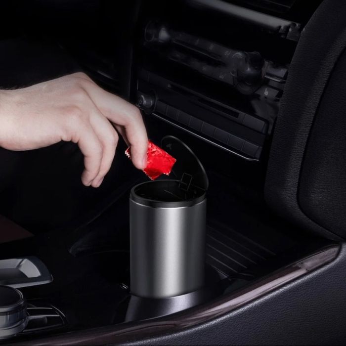 Автомобільний сміттєвий контейнер Baseus Gentleman Style Vehicle-mounted Trash Can（Bag1 roll/30）Black (CRLJT-01)