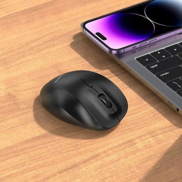 Маніпулятор миша HOCO GM24 Mystic six-button dual-mode business wireless mouse Black (6931474799432)