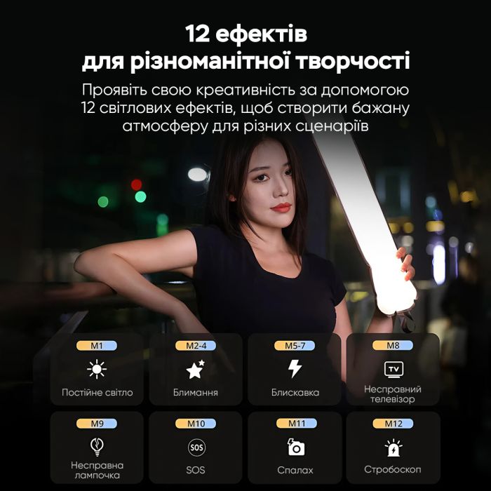 Відеосвітло Ulanzi Vijim UA12 Portable Air Tube Light (L092 UA12) (L092)