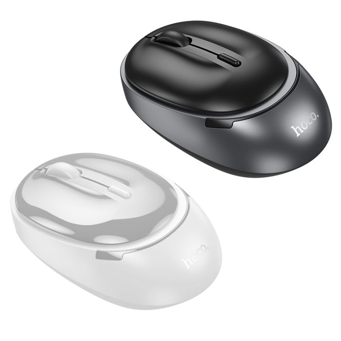 Маніпулятор миша HOCO GM34 Nuevo dual-mode business wireless mouse Black Metal Gray (6942007632782)