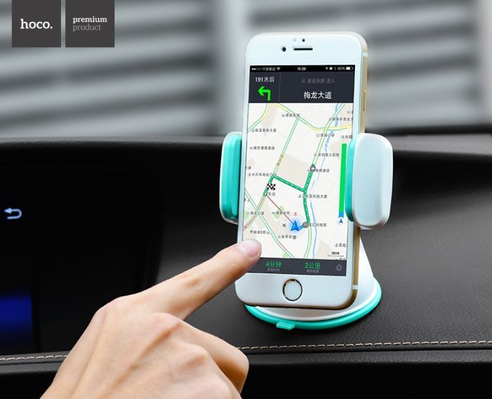 Автотримач для телефона HOCO CA5 Suction vehicle Holder Blue (6957531031741)