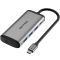 USB-хаб Vention Type-C to HDMI/USB3.0*3/PD Converter 0.15M Gray Metal Type (CNBHB) (CNBHB)