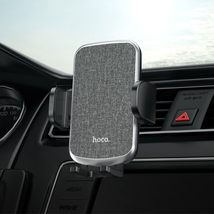 Автотримач для телефона HOCO CA94 Polaris push-type air outlet car holder Black (6931474758507)