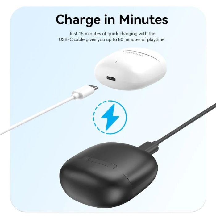 Бездротові навушники TWS Vention Elf Earbuds E02, IPX4, Black (NBGB0) (NBGB0)