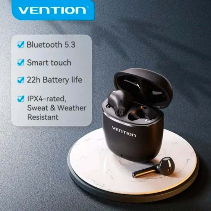 Бездротові навушники TWS Vention Elf Earbuds E02, IPX4, Black (NBGB0) (NBGB0)