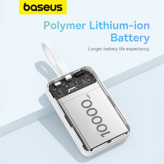 Зовнішній акумулятор Baseus Magnetic Mini Wireless Fast Charge Power Bank Type-C Edition  10000mAh 30W Stellar White (P1002210B223-00)