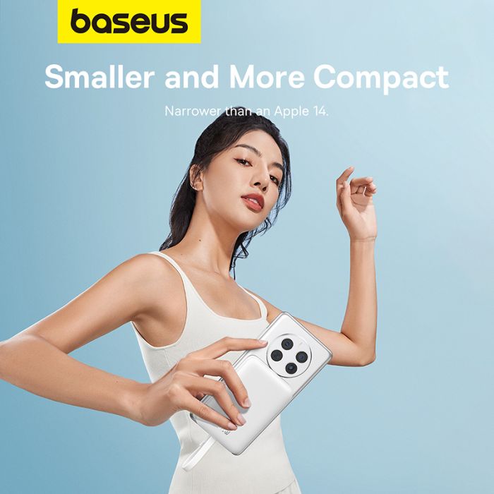 Зовнішній акумулятор Baseus Magnetic Mini Wireless Fast Charge Power Bank Type-C Edition  10000mAh 30W Stellar White (P1002210B223-00)