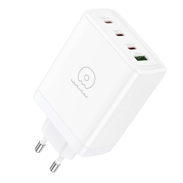 Мережевий зарядний пристрій WUW-C158 1USB 3Type-C + USB A PD100W white (WUW-C158)