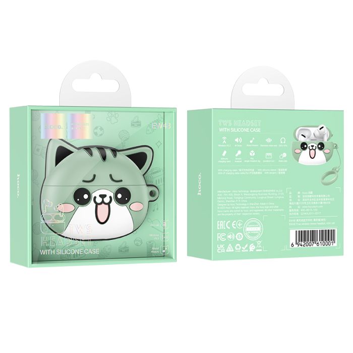 Бездротові навушники TWS HOCO EW48 Mint Cat (6942007610001)