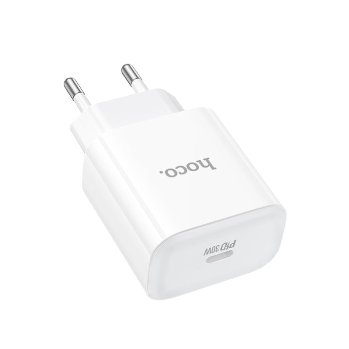Мережевий зарядний пристрій HOCO C76A Pro Majestic single port PD30W charger White (6942007616300)