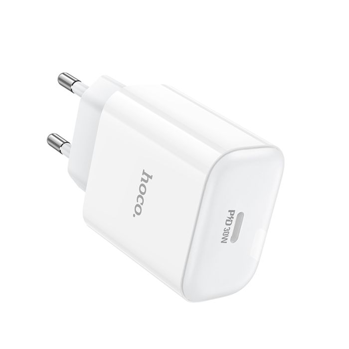 Мережевий зарядний пристрій HOCO C76A Pro Majestic single port PD30W charger White (6942007616300)