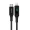 Кабель ACEFAST C6-01 Type-C to iP, 3A, 30W, 1.2m, nylon, zinc connectors, Black (6974316281030)