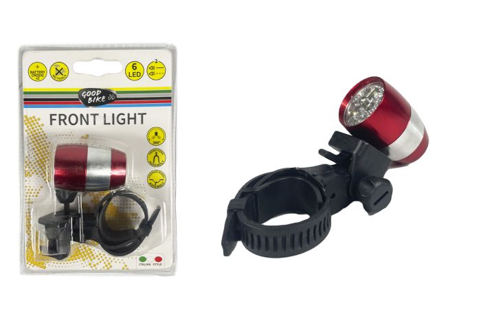 Ліхтарик на батарейках світлодіодний 6 LED "ANT" червоний (92316R-IS)