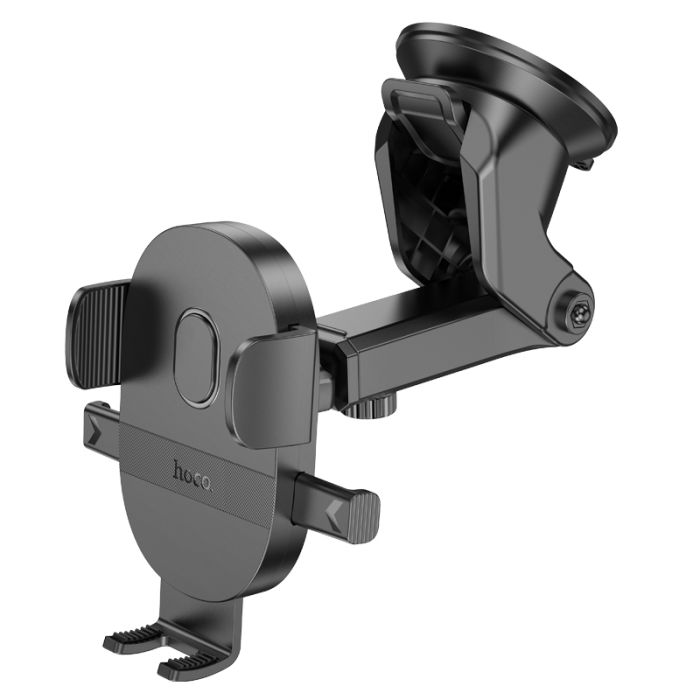 Автотримач для телефона HOCO H19 Mighty one-button car holder(center console) Black (6942007601580)
